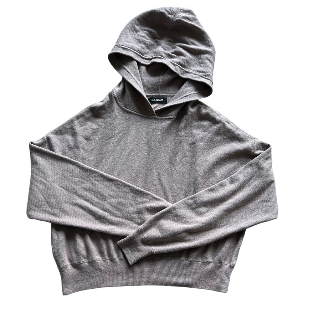 Naadam Cropped Hoodie Sweater Size M